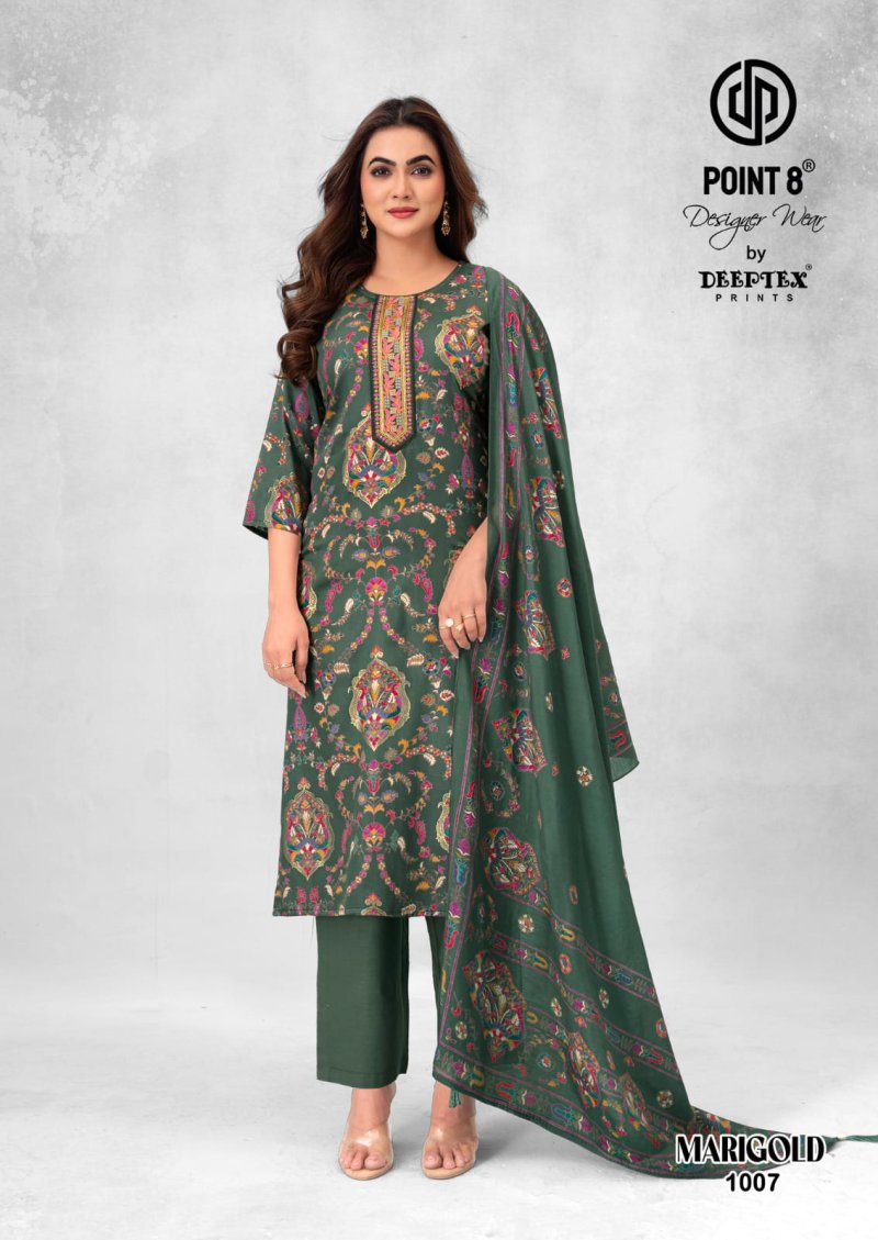 MariGold Vol 1 By Deeptex Jam Satin Readymade Dress 